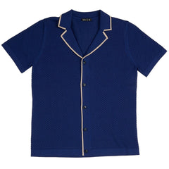 Crochet Shirt S/S: Blue