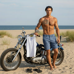LInen Short: Navy