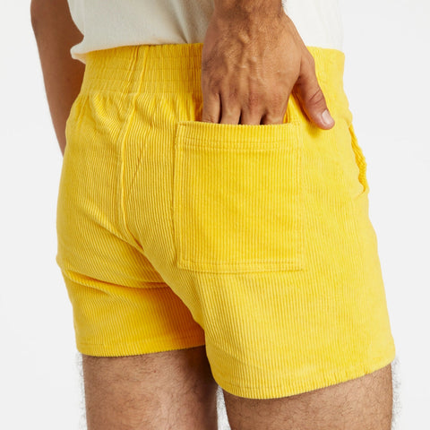 Stretch Corduroy Short: Yellow