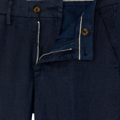 Linen Dylan Pant: Navy Blue