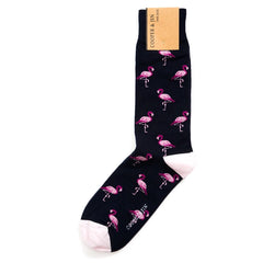 Crew Sock: Manhattan Flamingos Navy