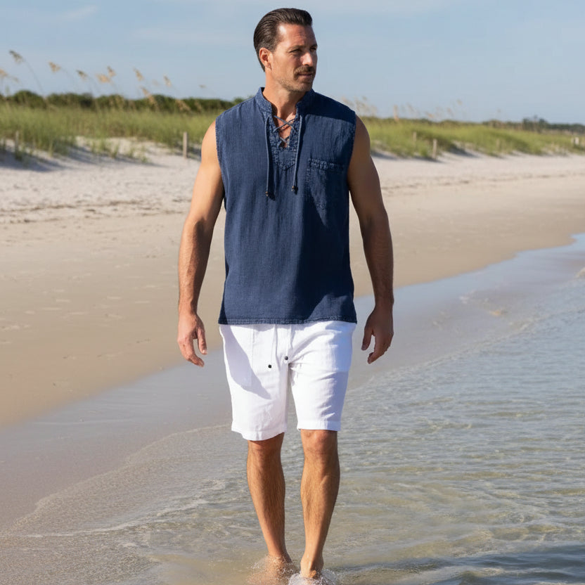 Mykonos Shirt: Midnight