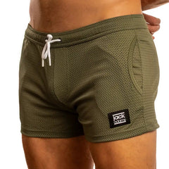 Mesh Axis Booty 4" Short: Army