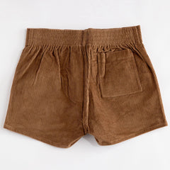 Stretch Corduroy Short: Brown