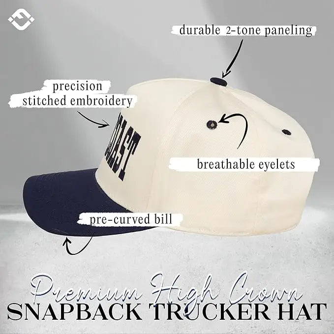 East Coast Cap: Navy/Beige