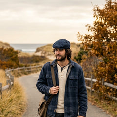 Corduroy Flat Cap: Navy
