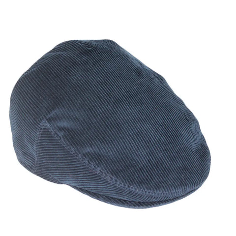 Corduroy Flat Cap: Navy
