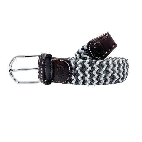 Aspen Stretch Belt: White/Grey