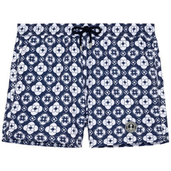 Geometric Print FLORES Swim: Dark Navy