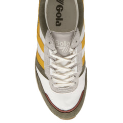Chicago Jogger Sneaker: Off White/ Khaki/ Sun