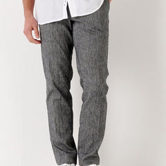 Gordon Linen Chino Pant: Grey