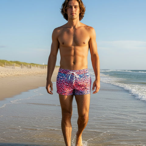 Cabo Swim Trunk: Ombre Leopard