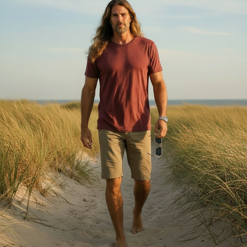 Riley Linen T-Shirt S/S: Sienna