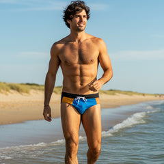 Color-Block Swim Brief: Black