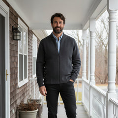 Full Zip Bomber Jacket: Charcoal