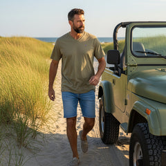 Thibault V-Neck T-Shirt S/S: Teck