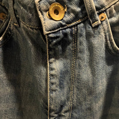 Tapered Denim: Washed Denim