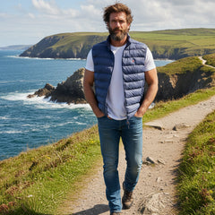 Piumino Sleeveless Puffer Vest: Indigo Blue