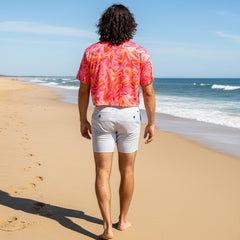 Red Watermarble Crop Top S/S