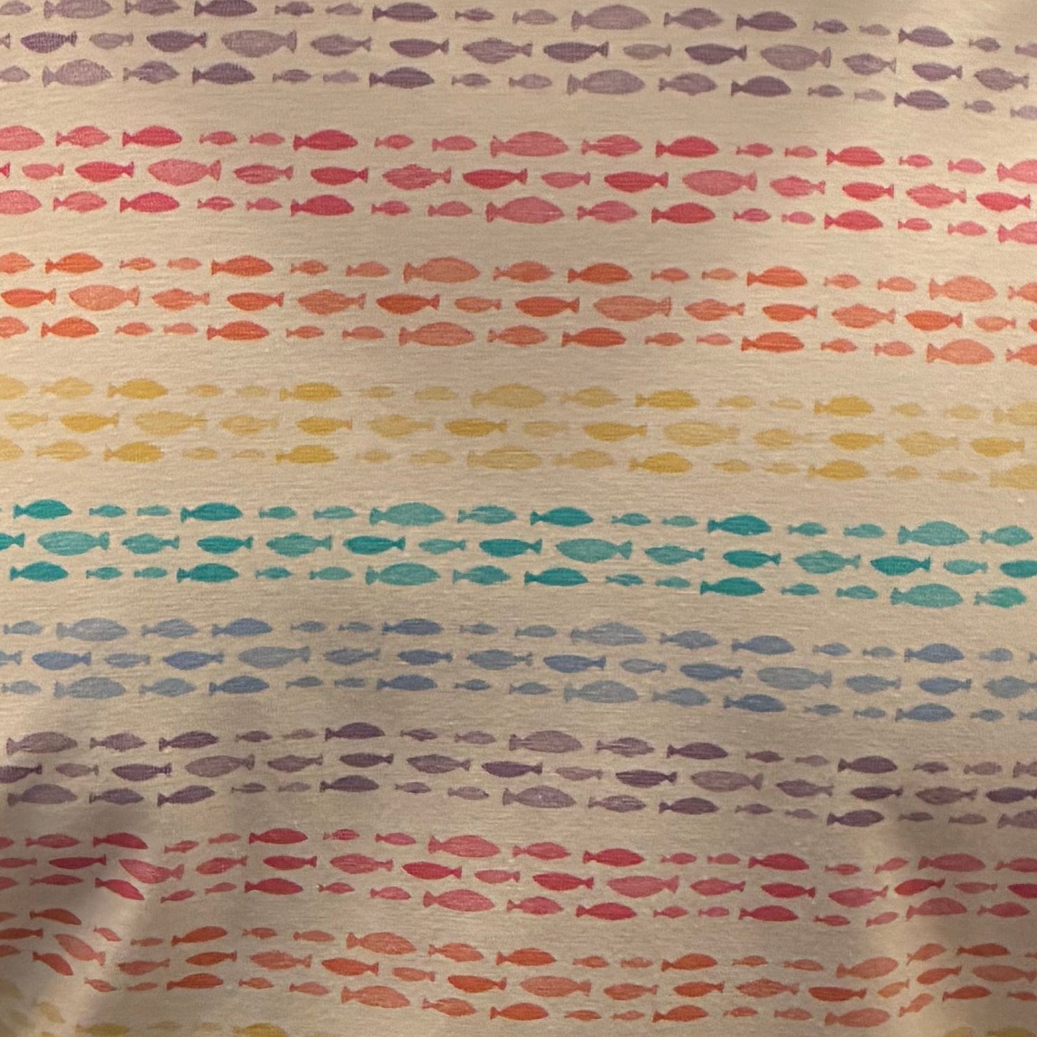 Rainbow Fish Stripes Stretch Tank: White