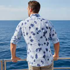 Stella Linen Shirt L/S: Sky Blue