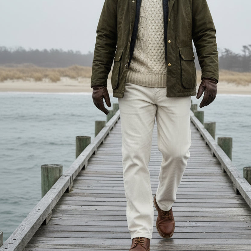 Corduroy Trouser: Milk