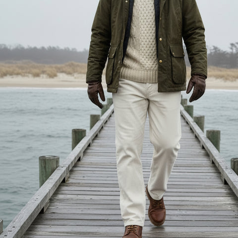 Corduroy Trouser: Milk