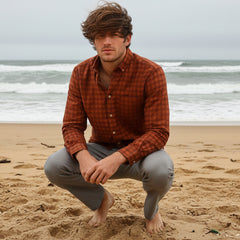 Check Shirt L/S: Paprika