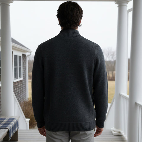 Full Zip Bomber Jacket: Charcoal