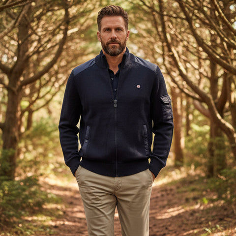 Mino Quarter Zip Sweater: Anthracite Grey