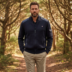 Mino Quarter Zip Sweater: Anthracite Grey