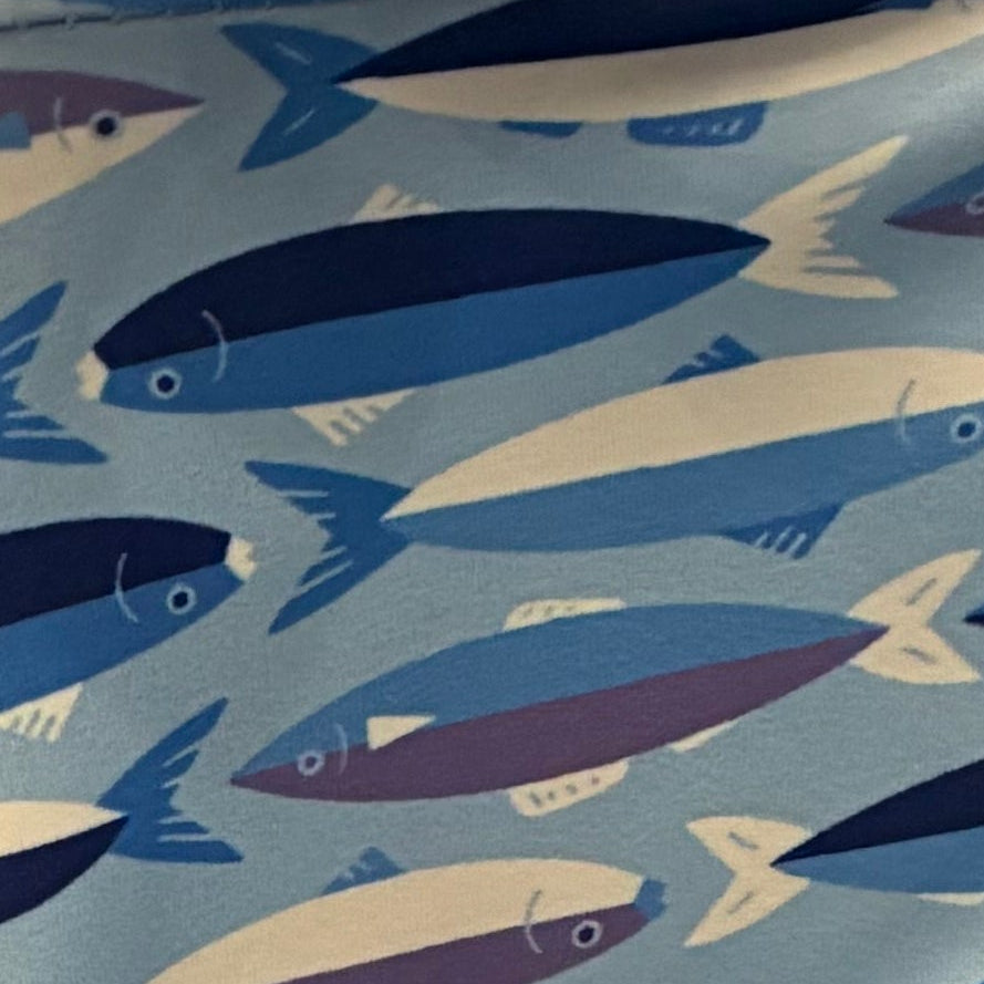 Fishes Swim Trunk: Blue/Purple