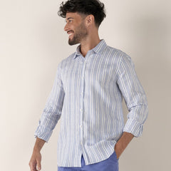 Striped Italia Shirt L/S: Ocean