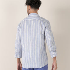Striped Italia Shirt L/S: Ocean