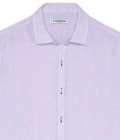 Linen Jonas Shirt L/S: Lilac