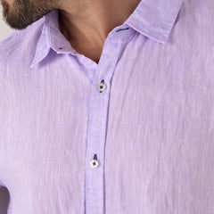 Linen Jonas Shirt L/S: Lilac