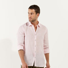 Linen Jonas Shirt L/S: Pink
