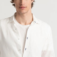 Linen Jonas Shirt L/S: White