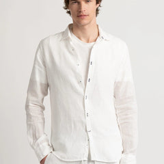 Linen Jonas Shirt L/S: White