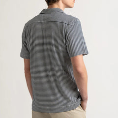 Luc Striped Jersey Shirt S/S: Navy