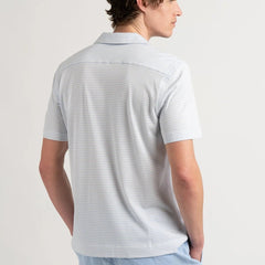 Luc Striped Jersey Shirt S/S: Sky Blue