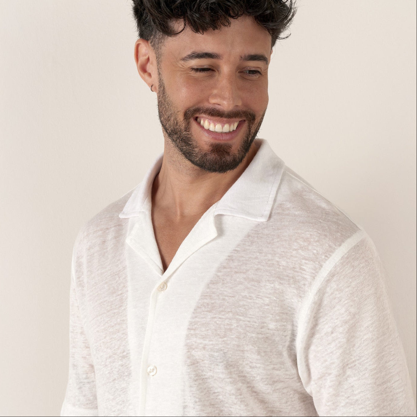 Linen Maupiti Shirt S/S: Ecru