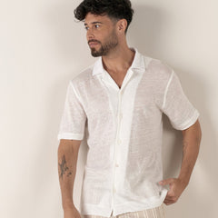 Linen Maupiti Shirt S/S: Ecru