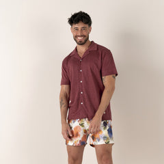 Linen Maupiti Shirt S/S: Burnt Sienna