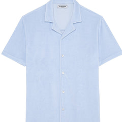 Mika Terrycloth Shirt S/S: Sky Blue