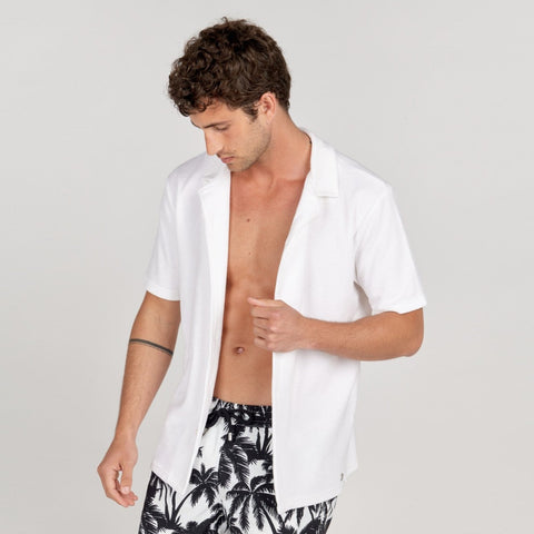 Mika Terrycloth Shirt S/S: White