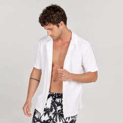 Mika Terrycloth Shirt S/S: White