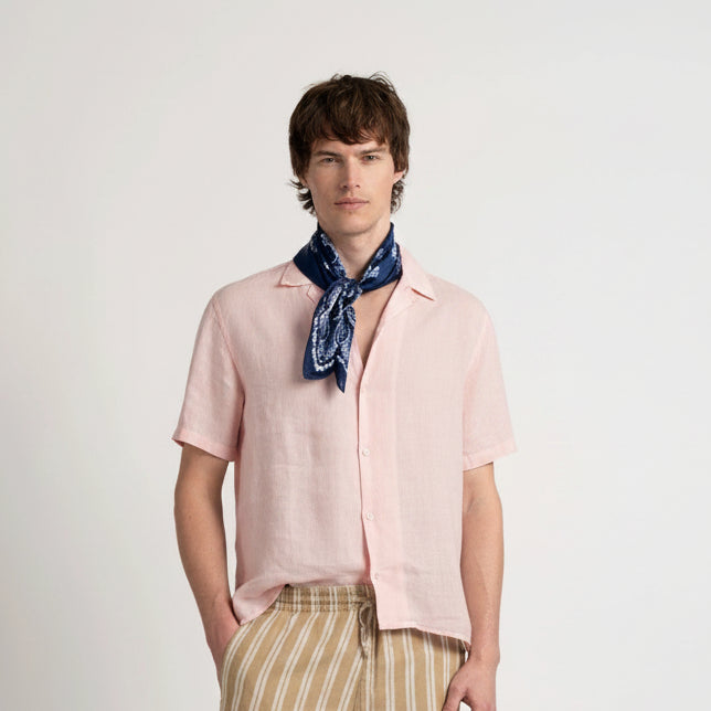 Moorea Linen Shirt S/S: Rose