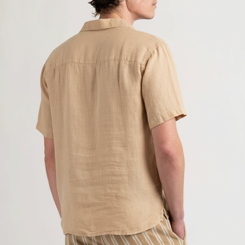 Moorea Linen Shirt S/S: Beige