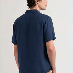 Moorea Linen Shirt S/S: Navy